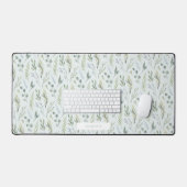 Flores d'aquarelle botanique verte (Clavier et souris)