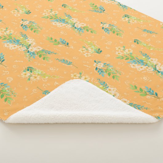 "Flores de Durazno" Sherpa Deken (3/4)