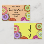 Flores de Fiesta in Sinaasappel - Visitekaartjes (Voorkant / Achterkant)