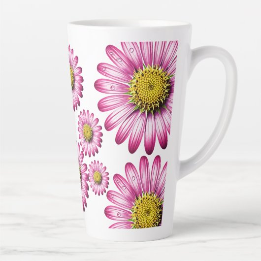 Flores de Gérbera Latte Mok (Rechts)