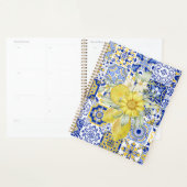 Flores de mosaïque en bleu et jaune (Devant avec enveloppe)