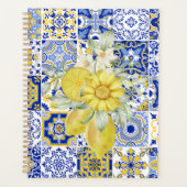 Flores de mosaïque en bleu et jaune (Devant)