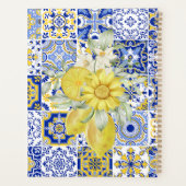 Flores de mosaïque en bleu et jaune (Dos)