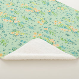 "Flores del campo" Sherpa Deken