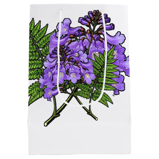 Flores do Brasil jacaranda Medium Cadeauzakje (Achterkant)