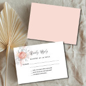 Flores d'or rose blanc réponse mariage RSVP