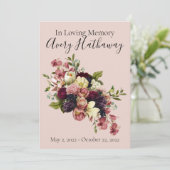 Flores douces Programme funéraire personnalisé (Debout devant)