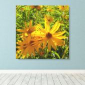 Flores en mi hierbas bloemen in mijn onkruid canvas afdruk (Insitu (Houten vloer))