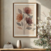 Flores éthériques : Aquarelle Muet Impression flor