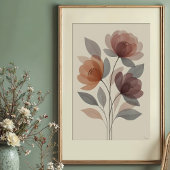 Flores éthériques : Aquarelle Muet Impression flor