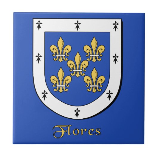 Flores Family Shield Tegeltje (Voorkant)