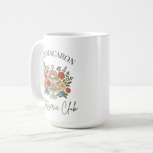 Flores françaises & Macarons Mug (Devant gauche)