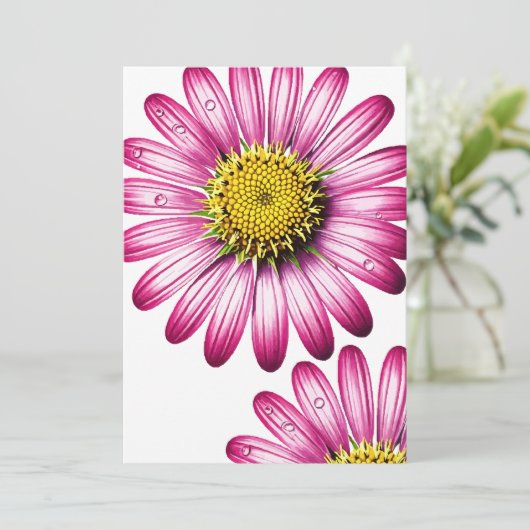 flores gérbera kaart (Staand voorkant)