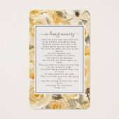 Flores jaunes Photo Funérailles Carte de prière co (Dos)