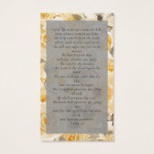 Flores jaunes Photo Funérailles Carte de prière co (Dos)