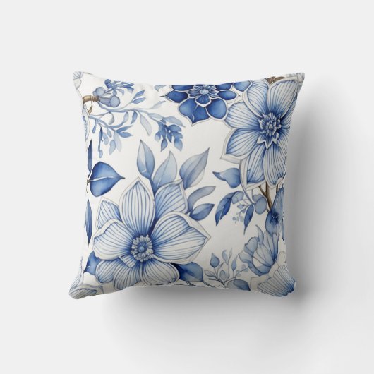 Flores paisibles : L'art floral Abstrait apaisant Kussen (Achterkant)