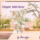 Flores rose pâle, bleu sur blanc