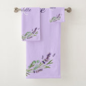 Flores violet lavande monogramme nom élégant (En situation)