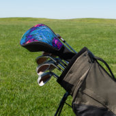 Florescent Pink Floral Surge Golfheadcover (Insitu)