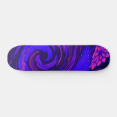Florescent Pink Floral Surge Schaats Board Skateboard (Horizontaal)