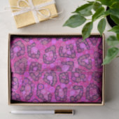 Florescent roze Cheetah Pattern Tissuepapier (Geschenk)