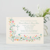 Floret hoek religieuze uitnodiging (Staand voorkant)