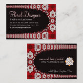 Florettes RedWhite grand Carte de visite (Devant / Derrière)