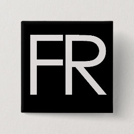 Flori Roberts Logo Pin Vierkante Button 5,1 Cm