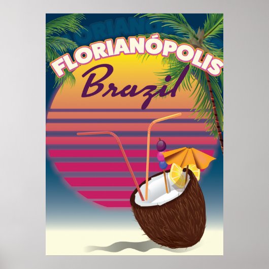 Florianópolis Braziliaanse reisposter Poster (Voorkant)