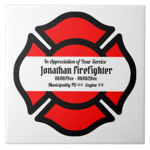 Florians kruis (stijl 2) tegeltje