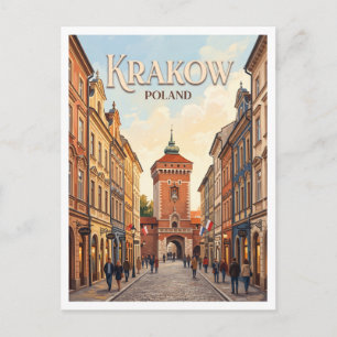 Florianska Straat Krakau Polen Briefkaart