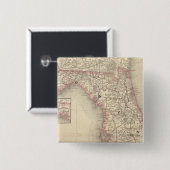 Florida 10 vierkante button 5,1 cm (Voorkant /achterkant)