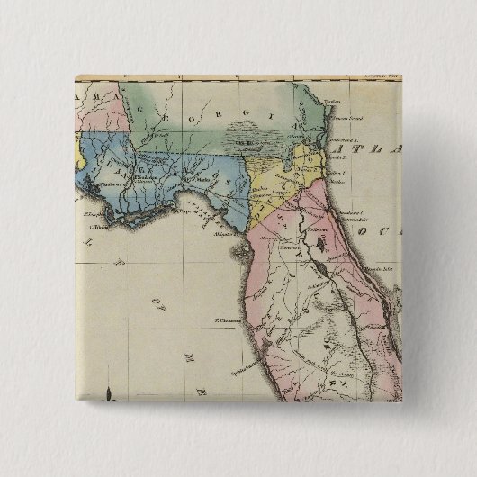 Florida 11 vierkante button 5,1 cm (Voorkant)