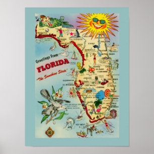 Florida 12x16 Poster Afdrukken