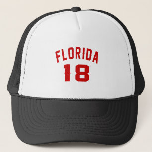 Florida 18 Birthday Design Trucker Pet