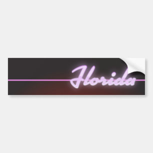 Florida 1984 neon poster bumpersticker