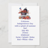 Florida 4th of July Pool Party Invitation Kaart (Achterkant)