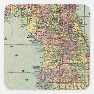 Florida 5 vierkante sticker