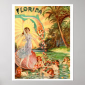  Florida adverteren met waternymfen Poster (Voorkant)