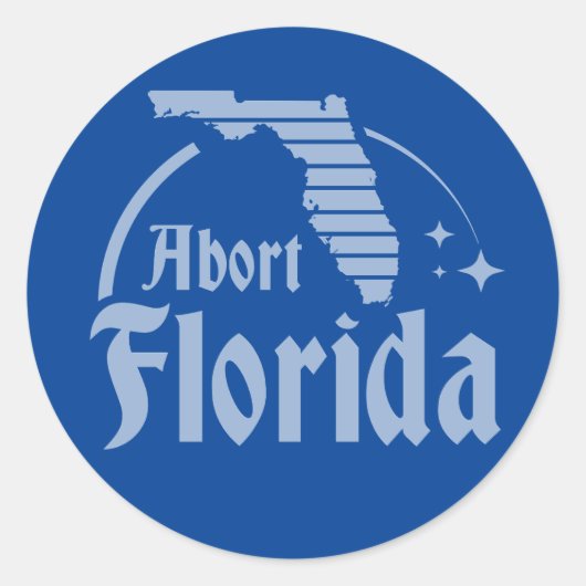 Florida afbreken ronde sticker (Voorkant)