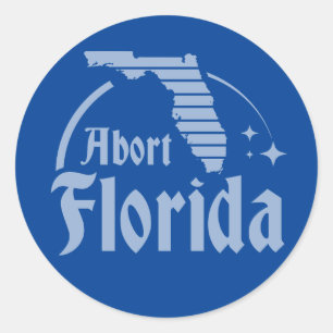 Florida afbreken ronde sticker