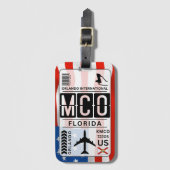 Florida Airport Bagagelabel (Voorkant (verticaal))