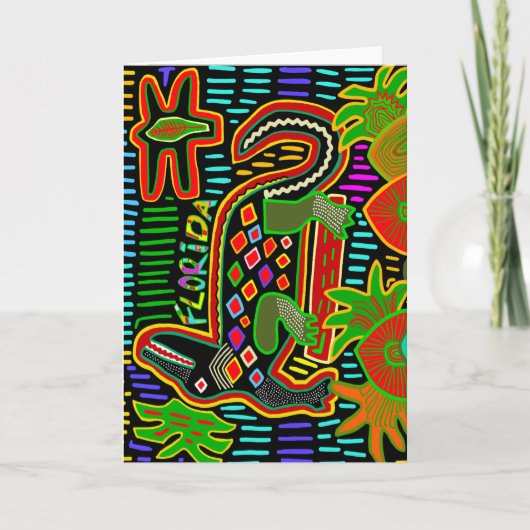 Florida Alligator - Hurrican Critters Kaart (Voorkant)