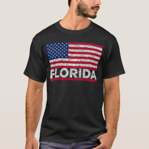 Florida Amerikaanse vlag Amerikaanse noodlijdende T-shirt