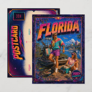 Florida-ansichtkaart uit de jaren 80 Retro Briefkaart