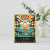 Florida | Art. Deco Briefkaart (Staand voorkant)