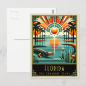 Florida | Art. Deco Briefkaart (Voorkant / Achterkant)