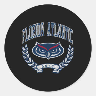 Florida Atlantic Uilen Overwinning Heather Grey Ronde Sticker