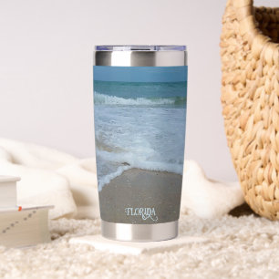 Florida Atlantische Oceaan Strandgolven Natuurlijk Geïsoleerde Drinkbeker