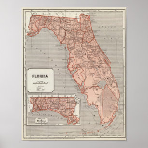 Florida Atlas Map Poster